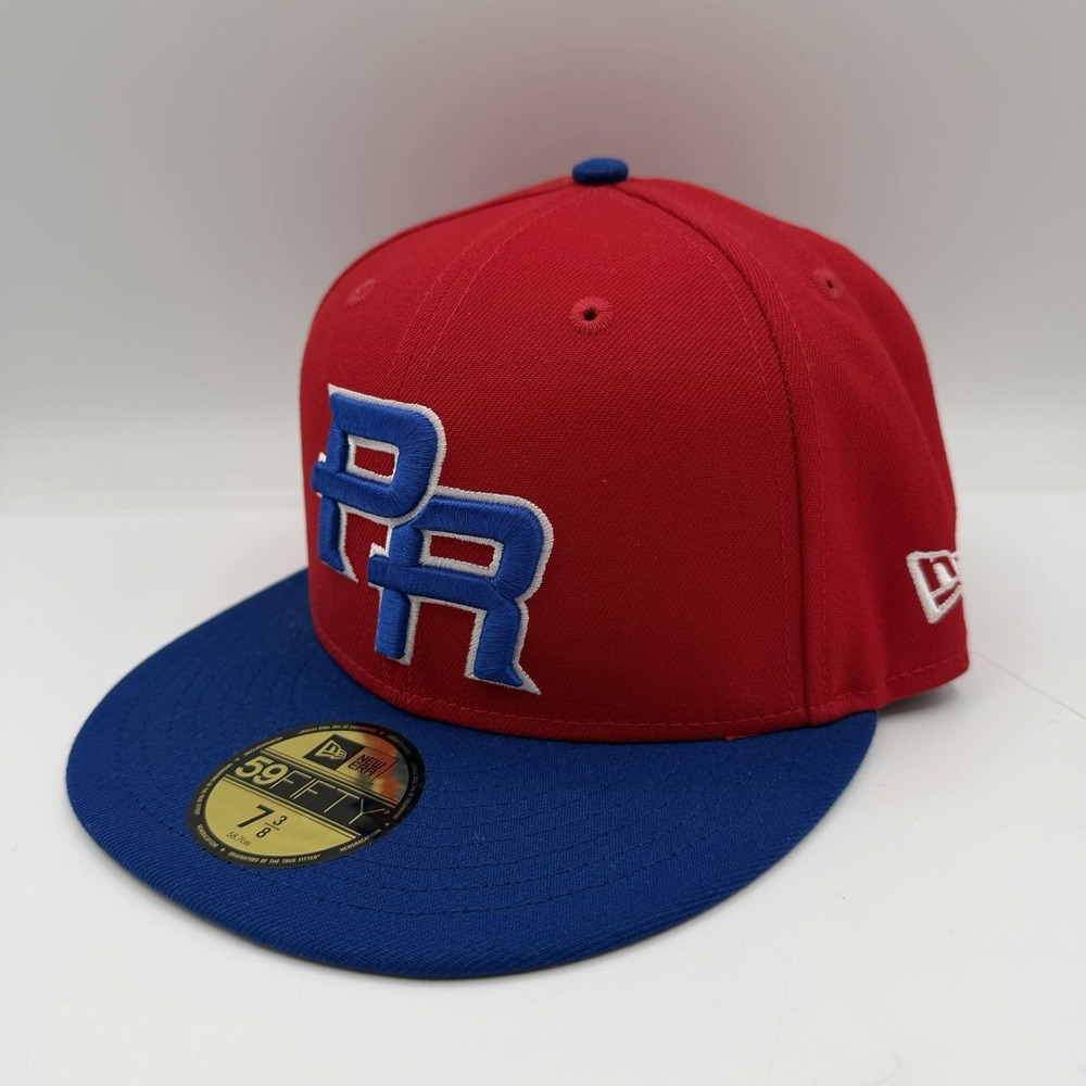 New Era 59Fifty Puerto Rico Baseball Hat‎ Cap 7 3/8 Red World Baseball Classic